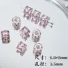 Paquete de 18k chapado en oro color plata cuentas de barril de circón cuentas espaciadoras material para pulsera collar con cuentas DIY accesorios de joyería