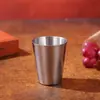 Copo de Vinho de Aço Inoxidável Amazon Copo de Água Conveniente Camada Única Borda Enrolada Copo de Cerveja Simples Multiuso Copo para Boca