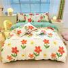 Algodón Cachemir Vegetal Cepillado Funda de Edredón Individual Juego de Cuatro Piezas Funda de Almohada Sábana para Dormitorio de Estudiante Estilo Moderno Simple