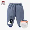 Calças Grossas Novas de Outono e Inverno para Recém-Nascidos, Calças Esportivas de Moda Quentes para Meninos Pequenos, Leggings de Inverno