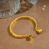 Nuevo Brazalete de Apertura Jiyan de Moda Antigua Francesa Étnica Todo Fósforo Sin Color a Largo Plazo