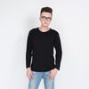 Playera de manga larga de algodón peinado pesado 220g de color sólido con cuello redondo para hombre, camisa de manga larga, camiseta básica al por mayor