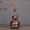 Adorno de Calabaza Bendición Oficial del Cielo de Latón Macizo, Calabaza Hueca Abierta para Atraer Riqueza y Prosperidad, Artesanía de Calabaza para Inauguración de Casa