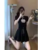 Conjunto de Moda Dopamina de Verão de Alta Qualidade, Conjunto de Duas Peças Estiloso e Ultra-Fresco Estilo Nacional para o Dia a Dia, Roupas Femininas de Corte Evasê que Valorizam a Silhueta