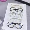 Armazón de gafas de montura completa transparente negro de alta calidad TR90 mezcla aleación moda ultraligero duradero color 80799