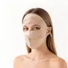 Máscara Facial de Seda para Proteção Solar Rosto Inteiro Feminina Máscara Véu de Seda de Amora Facekini de Beleza Médica Respirável Amigo da Pele Protetor Solar para Dirigir