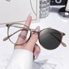 Nuevos lentes planos anti luz azul ultraligeros color marrón frío puro, artefacto para sin maquillaje, estilo ins, lentes planos literarios