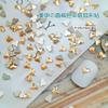 Strass Champagne Fundo Plano, Strass para Arte de Unhas, Strass Mini Pequenos Irregulares Dourado Maillard Fantasma para Preenchimento de Unhas