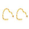 Joyería de Venta Caliente Europea y Americana Aretes de Línea Geométrica Irregular para Mujer Lujo Ligero Elegante Combinable Amor Acero Inoxidable