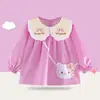Pantalón de tirantes para bebé niña Otoño e Invierno Ropa de exterior Estilo occidental Falda de princesa Babero para comer infantil Delantal impermeable a prueba de suciedad Protector para bebé