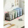 Estrutura de Metal Espessa para Lima Caixa de Armazenamento de Lima Suporte de Plástico para Lima Estante de Livros Estante de Livros Vertical Simples Preta Mesa
