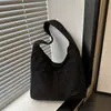 Bolso Grande de Pana para Mujer, Gran Capacidad, Bolso Tote Artístico y Versátil, Nuevo Estilo Coreano 2026 Bolso de Hombro Único para Mujer