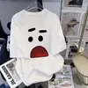 Camiseta de manga corta de seda de leche, guapa y a la moda, nuevo estilo coreano, versátil color negro, top de cuello redondo, transpirable y fresco