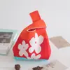 Conjunto Completo de Bolsas de Tricô Espessas de Lembrança, Sacolas de Presente Portáteis, Bolsas de Lembrança, Bolsas de Tricô com Flor de Tulipa