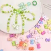 Lazo Acrílico Cuatro Vías Cuentas Sueltas Hecho a Mano DIY Cadena para Teléfono Collar Colgantes Adornos Accesorios de Joyería con Cuentas