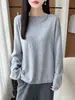 Suéter tejido de lana pura estilo vintage francés para mujer, con un tacto casual de alta gama, diseño de encaje suave y delicado, cálido y adecuado como capa base.
