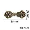 Fivela de Metal Botões Superiores Retrô Estilo Étnico Fecho Decorativo para Roupa Traje Tang Cheongsam Hanfu Botão de Pressão de Liga
