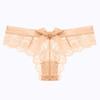 Bragas de encaje para mujer Pure Desire, sexys, de cintura baja, sin costuras, tallas grandes, transpirables, con lazo, tentación hueca, tanga caliente