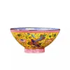 Tigela Cônica Esmaltada Jingdezhen High-End Novo Estilo Chinês Tigela Cerâmica Doméstica para Comer Tigela Estilo Japonês Tigela de Porcelana Óssea Tigela Única