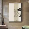 Pintura Decorativa de Pared de Fondo para Sala de Estar, Pintura Colgante para Entrada, Mural de Caligrafía y Pintura para Sala de Té, Pintura China Colgante de Pared para Oficina, Pared con Pintura de Tinta