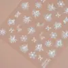 Redanco5D En relieve Popular Pegatina para Uñas Shell Light Navidad Flor de Hielo y Nieve Pegatina Estéreo para Uñas Dr1339