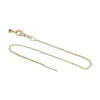 Distrito Lu Oro Real de 18K Chapado DIY Pulsera Lateral Universal Cadena de Ajuste Joyería Hecha a Mano Accesorios para Collares Venta al por Mayor