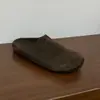 Versão em Couro~Estilo Preguiçoso Slip-On Casual Sapatilhas Fechadas Meio Sapatos com Sola Grossa para Mulheres, Uso Externo de Inverno, Sapatos Birkenstock de Couro Genuíno com Forro de Lã