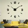 Relógio de acrílico EVA tridimensional moda simples sala de estar adesivos de parede DIY relógio de parede criativo decorações para casa