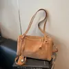 Bolso de Mano Boston Nuevo para Mujer Otoño e Invierno Nicho Moda Bajo el Brazo Bolso de Hombro Bolso Almohada para Viajero
