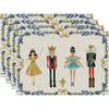 Individual de poliéster 2025 Recién llegado Individual de lino estampado Frontera Cross-TEMU Fiesta navideña Decorativo Antimanchas Aislante del calor Mantel individual