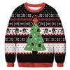 Otoño 2021, sudadera sin capucha con estampado digital 3D, manga larga, estilo europeo y americano, con diseño navideño de monstruo de pelo verde, para hombre y mujer, cuello redondo en AliExpress.