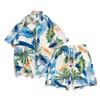 Camisa Hawaiana de Seda de Hielo para Hombre Verano 2024 Nueva Camisa de Manga Corta Traje Playa Pareja Suelta Camisa de Flores