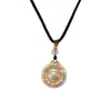 Plata Pura 999 Chapado en Oro Mensaje Auspicioso Paz y Alegría Doce Signos del Zodíaco Colgante de Seguridad Colgante de Plata Estilo Versátil para Pareja Regalo