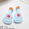 Nuevo Ukelele Guitarra de Resina Brillante Colorido DIY Hecho a Mano Pasador Llavero Colgante para Bolsa Accesorios de Joyería