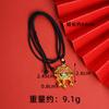 Collar de Campana con Borla y Candado Ruyi de Oro de Arena Vietnamita Duradero, Loto Azul Quemado, con Carácter de Bendición y Candado de la Paz, Colgante Electrochapado