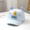 Nova Touca de Baseball Infantil Coreana Fofa Desenho Animado Carro Veado de Longa Resistência Primavera e Verão Chapéu Protetor Solar para Bebê