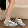 Zapatillas de Entrenamiento Alemanas Retro con Bloques de Color para Mujer 2026 Nuevas de Verano Suela Fina de Moda Versátiles Casuales Zapatillas Planas
