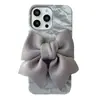 Funda para Teléfono Móvil Apple 17Air/16/15Promax con Patrón de Seda y Lazo, Adecuada para iPhone 14/13/12/11