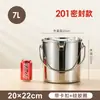 Balde de Arroz à Prova de Umidade Balde Selado à Prova de Insetos Balde de Aço Inoxidável 304 Balde de Arroz Doméstico Espessado Armazenamento de Farinha 10kg 25kg