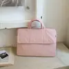 Nova coleção de outono: bolsa de mão elegante, de cor sólida, minimalista e única para mulheres, adequada para uso casual, uso leve e deslocamento diário, também pode ser usada como bolsa para laptop