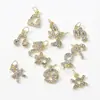 Joia Popular de Liga com Cravação de Diamantes Circulares - Modelo Novo dos Doze Signos do Zodíaco, Arte de Unha para Ponta dos Dedos com Os Doze Signos Tridimensionais