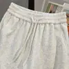 Novedad de Verano Estilo Deportivo de Moda Pantalones Cortos de Cintura Alta para Hombres y Mujeres, Pantalones Acampanados de Pierna Ancha de Corte Holgado, Versión para Parejas, Tendencia de Ins