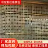 Yutai Cristal Transparente Curvo Diagonal Painel Suspenso Divisória de Tela Estrutura de Aço Inoxidável Acessórios Tijolo de Vidro Cristal Branco