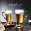 Caneca de Cerveja Comercial 500ml Caneca Grande para Chopp Copo de Água Copo de Chá Bar Copo de Vidro de Grande Capacidade Espessado com Alça