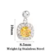 Pendente Colorido de Cristal Popular Transfronteiriço Aço Inoxidável Banhado a Ouro a Vácuo Colar Pulseira DIY Pingente Destacável