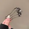 Pente de Cabelo com Pérolas Grampo de Cabelo 2026 Novo Modelo Ferramenta de Fixação de Cabelo de Quatro Dentes Pente de Inserção de Cabelo Grampo de Cabelo em Forma de U Grampo de Cabelo Acessório de Cabelo