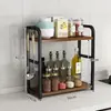 Prateleira Suporte para Temperos de Cozinha Bancada Multicamadas Estreita Pequena Temperos Frascos de Temperos Prateleira de Armazenamento Universal