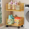 Estante de Almacenamiento para Detergente de Lavandería, Estante de Almacenamiento Lateral para Lavadora, Carrito de Piso de Múltiples Niveles para Debajo del Lavabo del Baño, Superventas Transfronterizo
