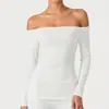 Camiseta Deportiva Cai Jue de un Hombro con Mangas Largas para Mujer, Sencilla, Moderna, Versátil, Ajustada, Sexy, Descubierta del Hombro, Adelgazante, Top Casual
