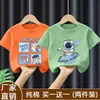 Promoção Quente de Verão Camiseta Masculina Bonita de Manga Curta 100% Algodão Para Bebês e Crianças Pequenas Nova Marca Tendência Moda Infantil Bebê Versátil Camisa Tendência